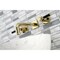 Kingston Brass KS6122DKL Two-Handle Wall Mount Bathroom Faucet, Polished Brass KS6122DKL - alternate 3